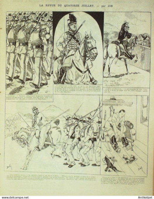 La Caricature 1884 #238 Revue du 14 juillet Job Sorel Prince Zilah Robida Trock