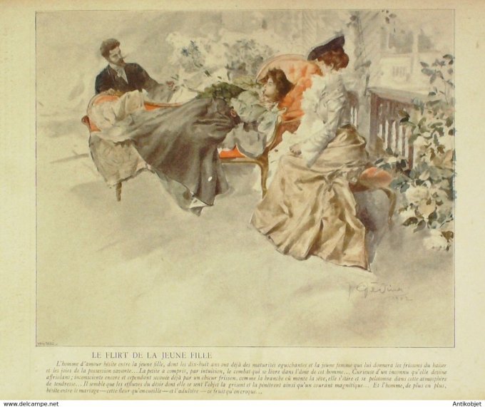 L'Assiette au beurre 1903 n°103 Le flirt Dedina