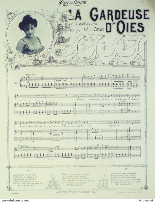 Paris qui chante 1903 n° 29 Blés Charny Legay Romagnan Granville