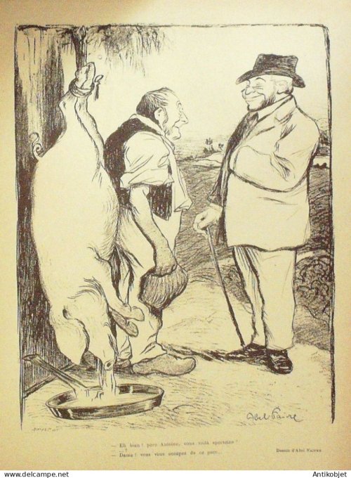 Le Rire 1901-08-24 # 355 Journal humoristique Ed.Originale Auvergnate insultee a Marly