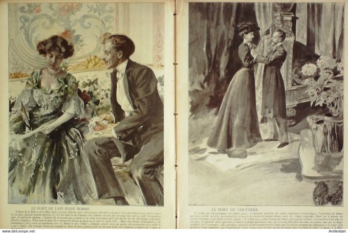 L'Assiette au beurre 1903 n°103 Le flirt Dedina