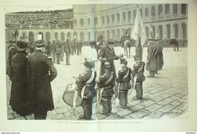 L'illustration 1896 n°2759 Tunisie Oudna fouilles Labririi Algérie Cherchell