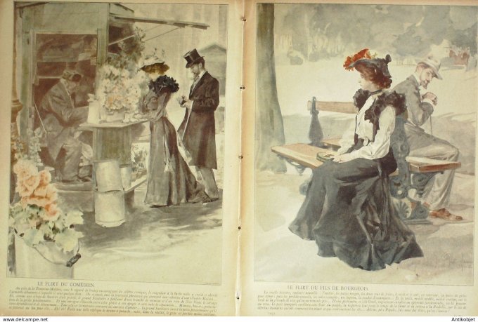 L'Assiette au beurre 1903 n°103 Le flirt Dedina