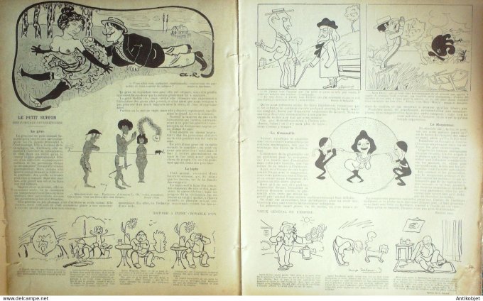 Le Rire 1901-08-24 # 355 Journal humoristique Ed.Originale Auvergnate insultee a Marly