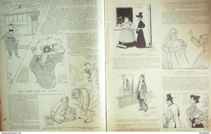 Le Rire 1901-08-24 # 355 Journal humoristique Ed.Originale Auvergnate insultee a Marly