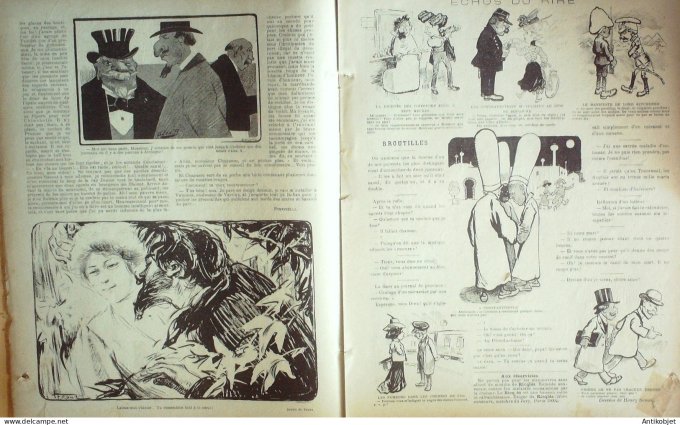 Le Rire 1901-08-24 # 355 Journal humoristique Ed.Originale Auvergnate insultee a Marly