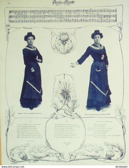 Paris qui chante 1903 #29 Blés Charny Legay Romagnan Granville