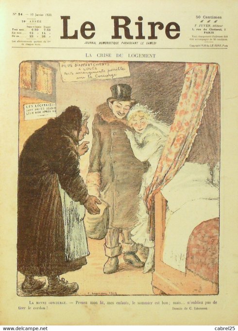 Le Rire 1920 n° 54 Léandre Roussau Nob Jeanniot Laborde Hémard