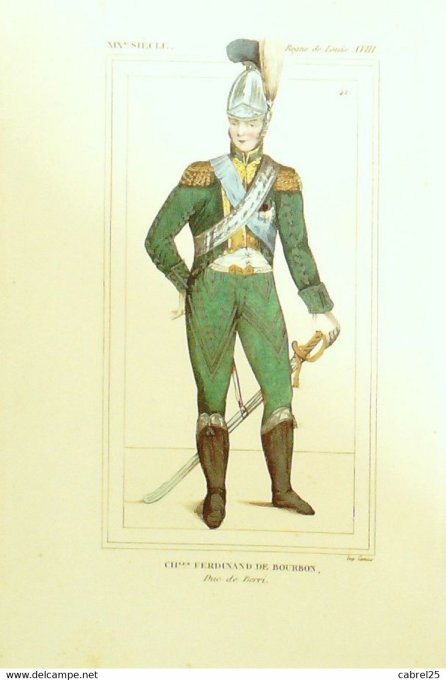 De Bourbon Ferdinand Chancelier Duc De Berri 19ème