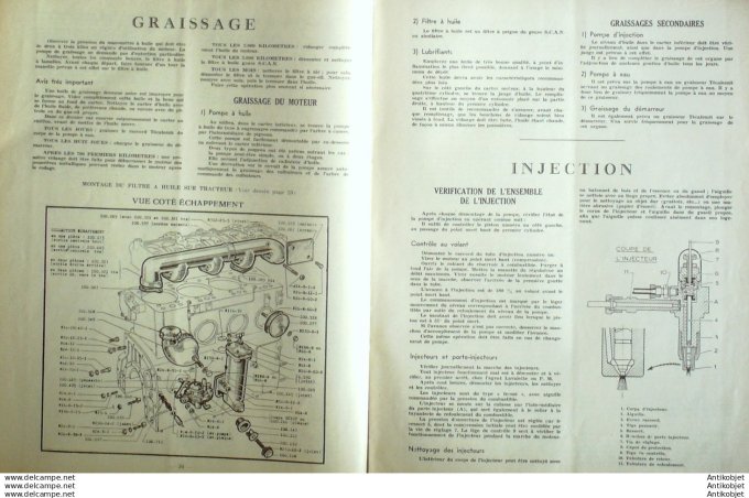 R.T Automobile Moteur Diesel Dog 4 Cyl  Dynamol 21 # 1948