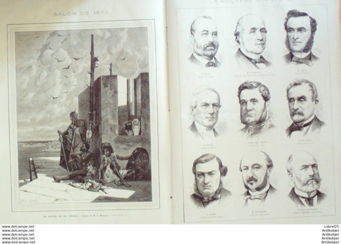 Le Monde illustré 1873 n°842 Italie Rome Vatican Maréchal Mac Mahon Suède Roi Oscar II