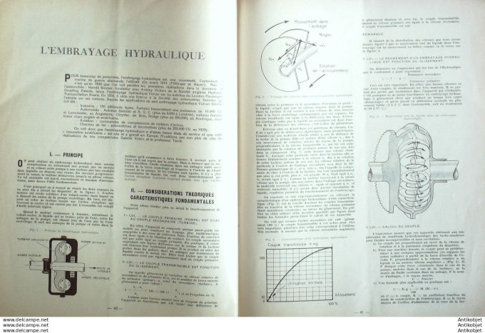 R.T Automobile Moteur Diesel Dog 4 Cyl  Dynamol 21 # 1948