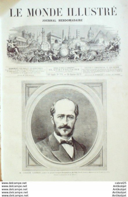 Le Monde illustré 1872 n°771 Algérie El Ablod Si Kadour Ould Adda Si Kadour Ben Hamza Espagne Madrid