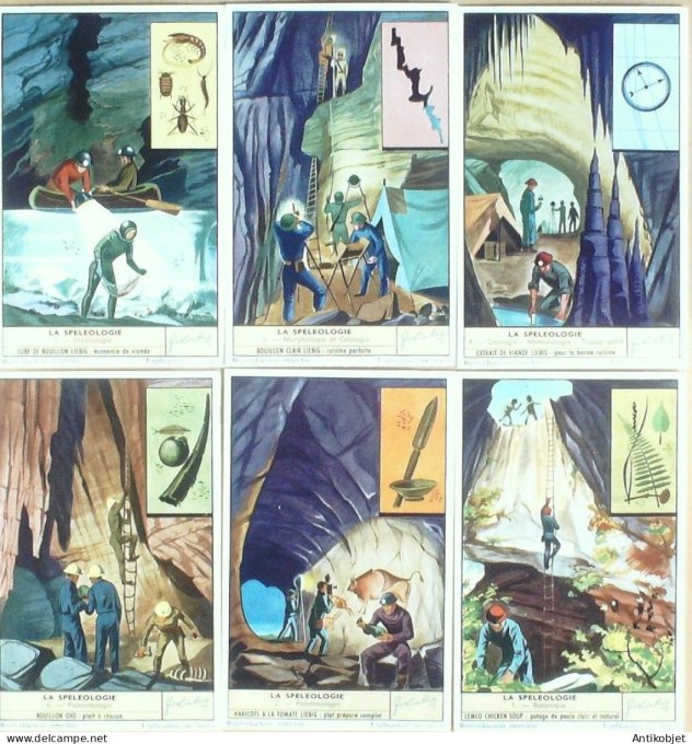 Chromo Liebig Sang 1656 La Speleologie (1956)