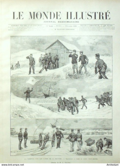 Le Monde illustré 1893 n°1914 Paquebot le Navarre Maroc Sok-El-Kemis Soudan Grodet Gounverneur