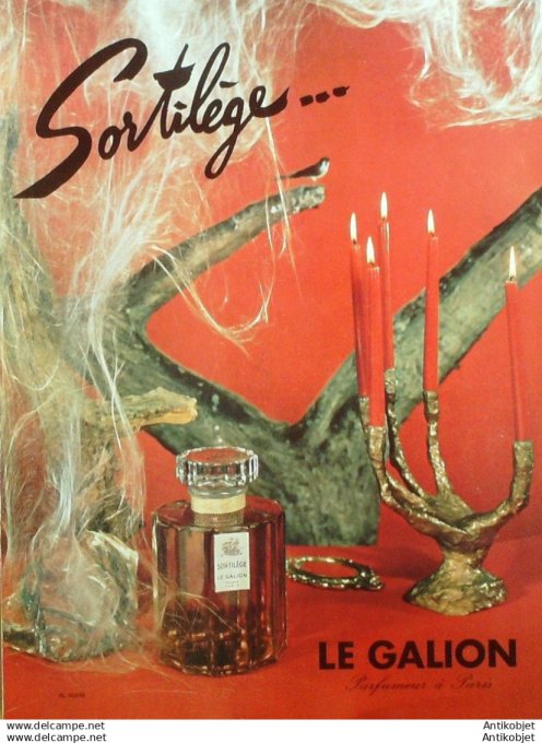 Publicite Cosmetique Le Gallion Sortilege 1991