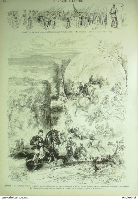 Le Monde illustré 1874 n°948 Caen (14) Ville d'Avray (92) Rouen (76) Italie Ferrare Angleterre Londr