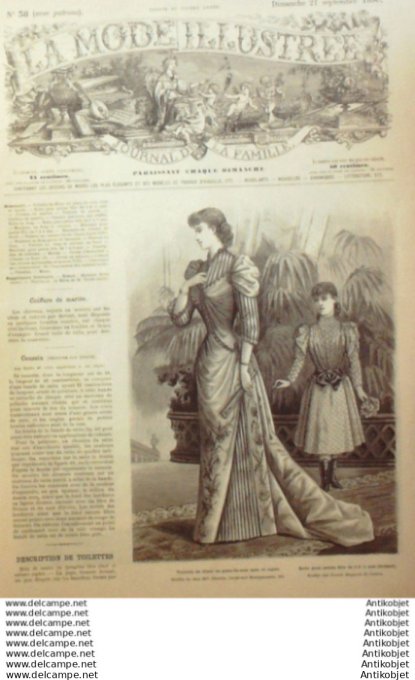 Journal + Patron Mode illustrée  1890 # 38 (with Pattern)