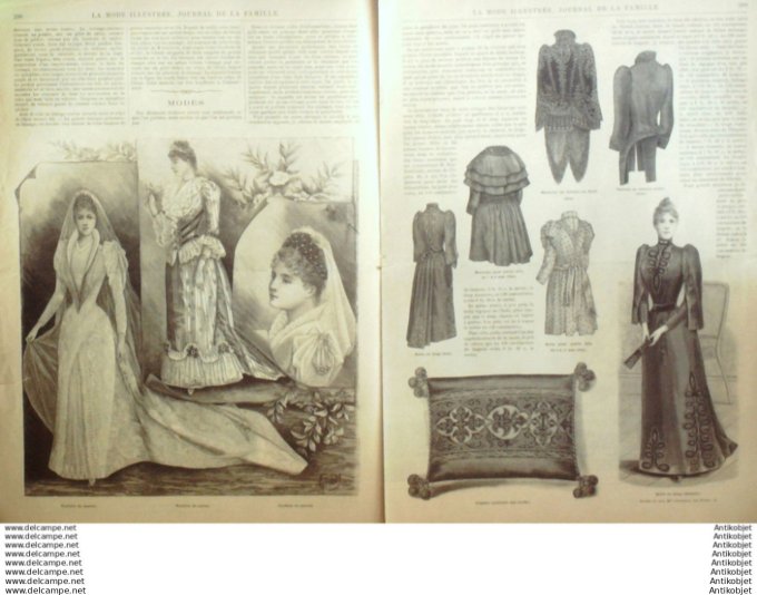 Journal + Patron Mode illustrée  1890 # 38 (with Pattern)