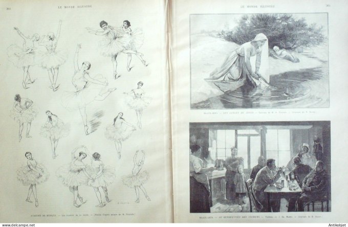 Le Monde illustré 1893 n°1914 Paquebot le Navarre Maroc Sok-El-Kemis Soudan Grodet Gounverneur