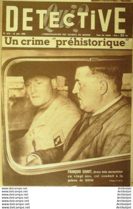Détective 1954 # 415 Riom Vézières Lizy/Ourcq Nice