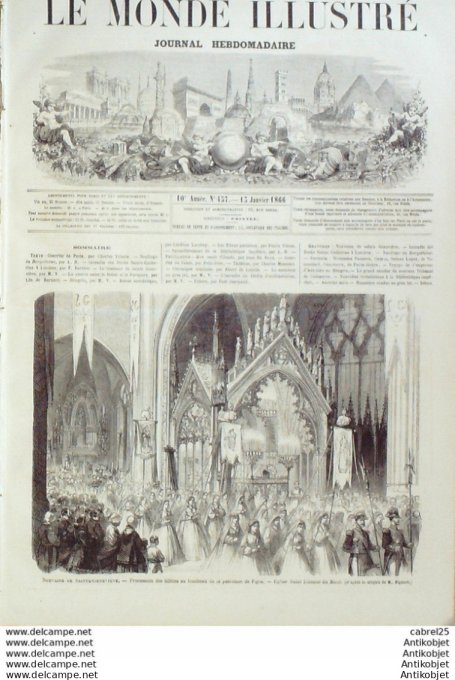 Le Monde illustré 1866 n°457 Angleterre Ste Katharines Docks Algérie Ile Plane  Hongrie Pesth