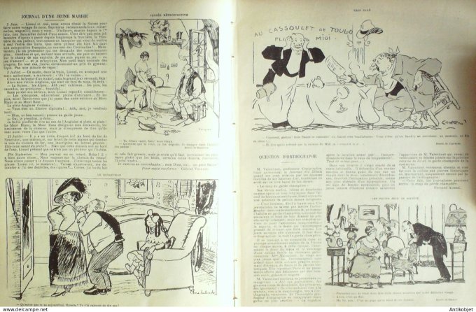 Le Rire 1913-02- 8 # 523 Journal humoristique Ed.Originale Avertissement