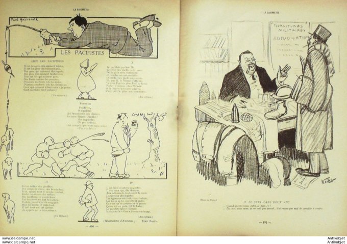 La Baionnette 1916 # 057 (Pacifistes) Sem Nam Pezilla Harley Hermann Planas