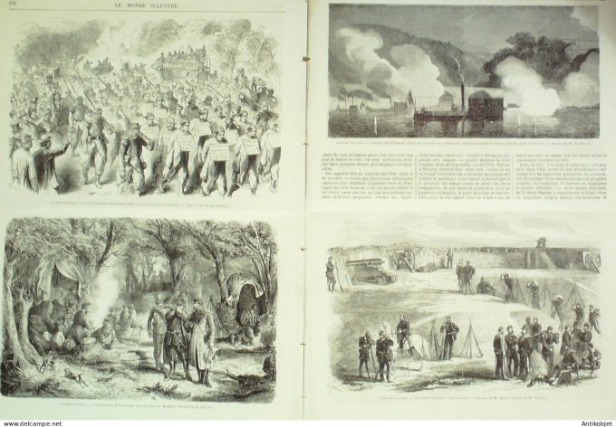 Le Monde illustré 1870 n°704 Choisy-le-Roi (94) Meudon (92) Siège de Paris combats Claymore