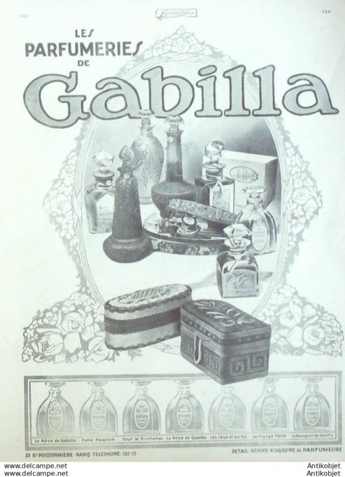 Publicite Cosmetique Gabilla 1928