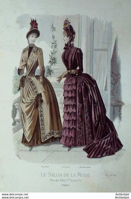 Gravure La Mode illustrée 1864 n°20 (Costumes d'enfants)