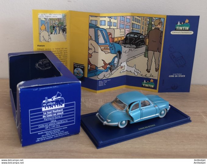 Tintin Coke en stock Panhard Dyna Z 1954 Atlas 1:43