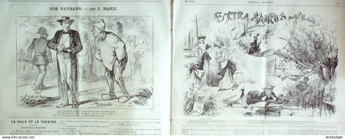 Le Journal Amusant 1885 # 1509 Le long du flot par Mars, nos marins par Leonnec