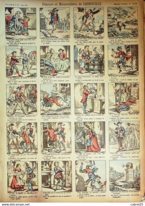 Finesses & Mesaventures  de Gribouille  (Pellerin d'epinal)