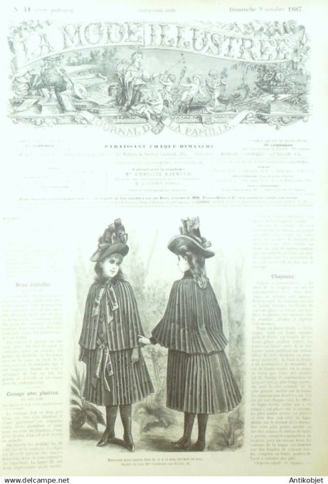 Mode illustree 1887 Lot de 10 journaux