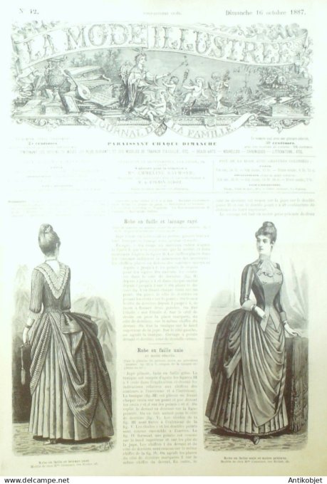 Mode illustree 1887 Lot de 10 journaux