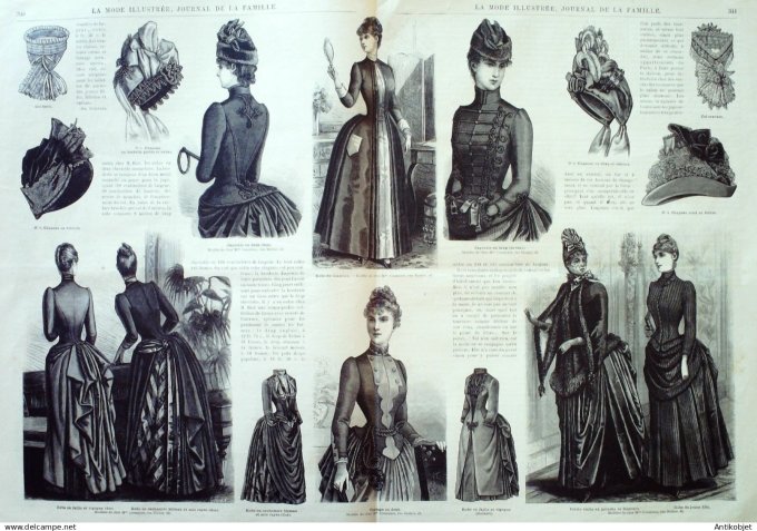 Mode illustree 1887 Lot de 10 journaux