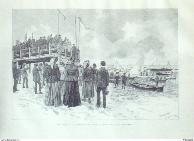 Le Monde illustré 1891 n°1777 Arcachon (33) Nice (06) Alexandre Dumas