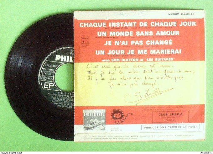 Sheila 45T EP Chaque instant de chaque jour