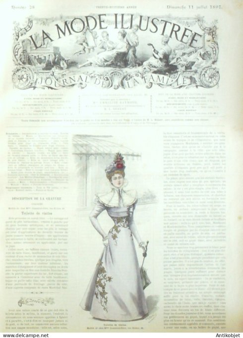 La Mode illustrée journal 1897 n° 28 Toilette de visites
