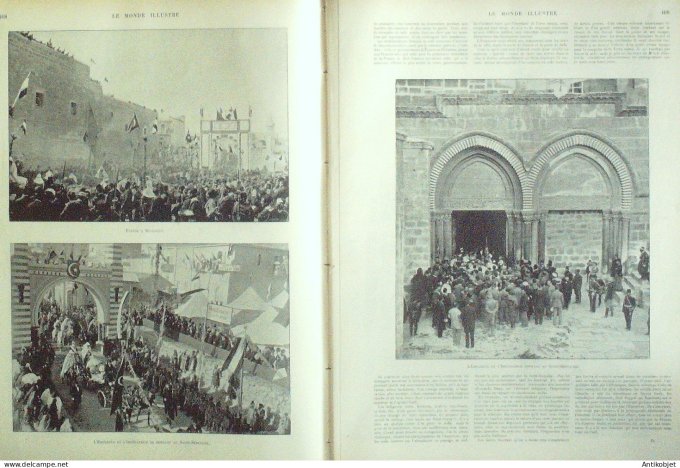 Le Monde illustré 1898 n°2173 Egypte Caire Boulaq-Dakrout Madagascar Mahalava Jérusalem Béthléem