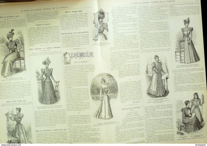 La Mode illustrée journal 1897 n° 28 Toilette de visites