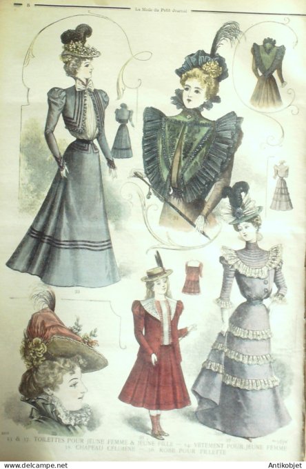 La Mode du Petit journal 1898 n°22 Robes en lainage & Cachemire