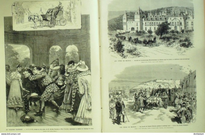 Le Monde illustré 1879 n°1185 Madrid Atocha Alphonse XII Don Pablode Ségovie