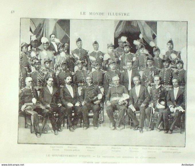 Le Monde illustré 1891 n°1790 Prague Copenhague Avignon (84) Sarah Berhardt Haïti Australie Sydney