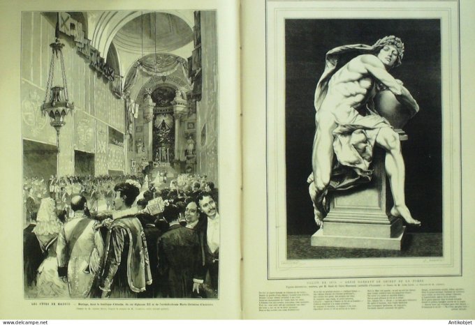 Le Monde illustré 1879 n°1185 Madrid Atocha Alphonse XII Don Pablode Ségovie