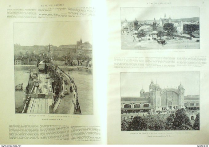 Le Monde illustré 1891 n°1790 Prague Copenhague Avignon (84) Sarah Berhardt Haïti Australie Sydney