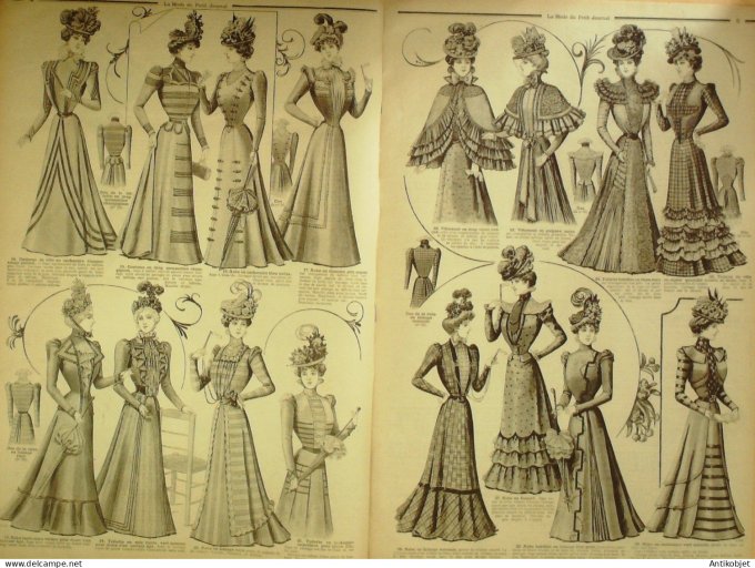 La Mode du Petit journal 1898 n°22 Robes en lainage & Cachemire
