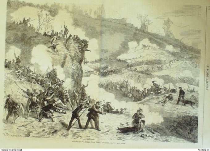 Le Monde illustré 1862 n°262 Syra Grèce  Pea-Ridgne Arkansas St Jacques