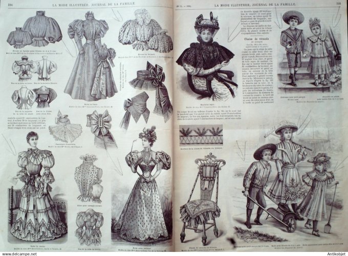 Mode illustree 1896 Lot de 10 journaux